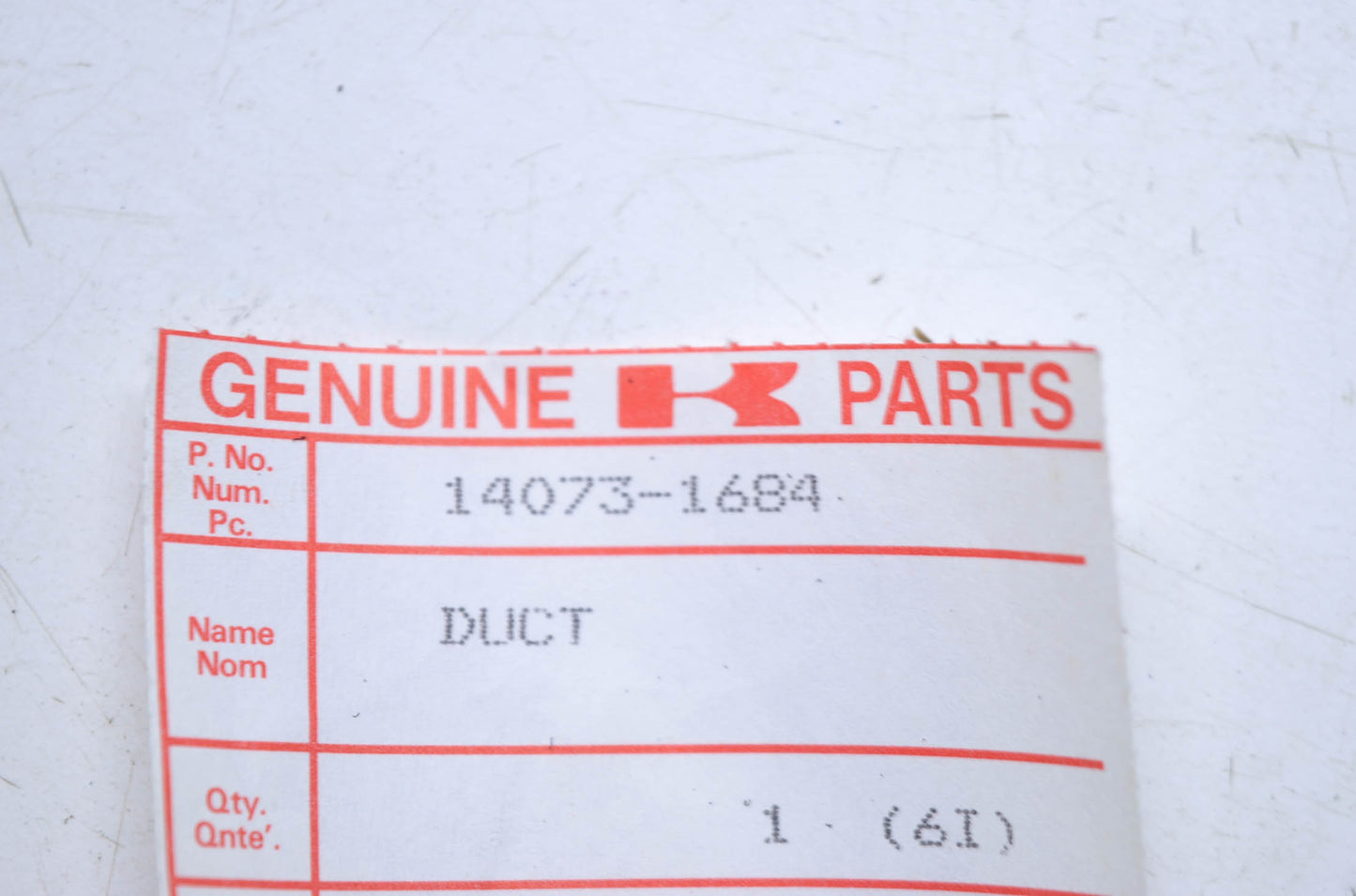 New OEM Kawasaki 14073-1684 Exhaust Snorkel Duct NOS