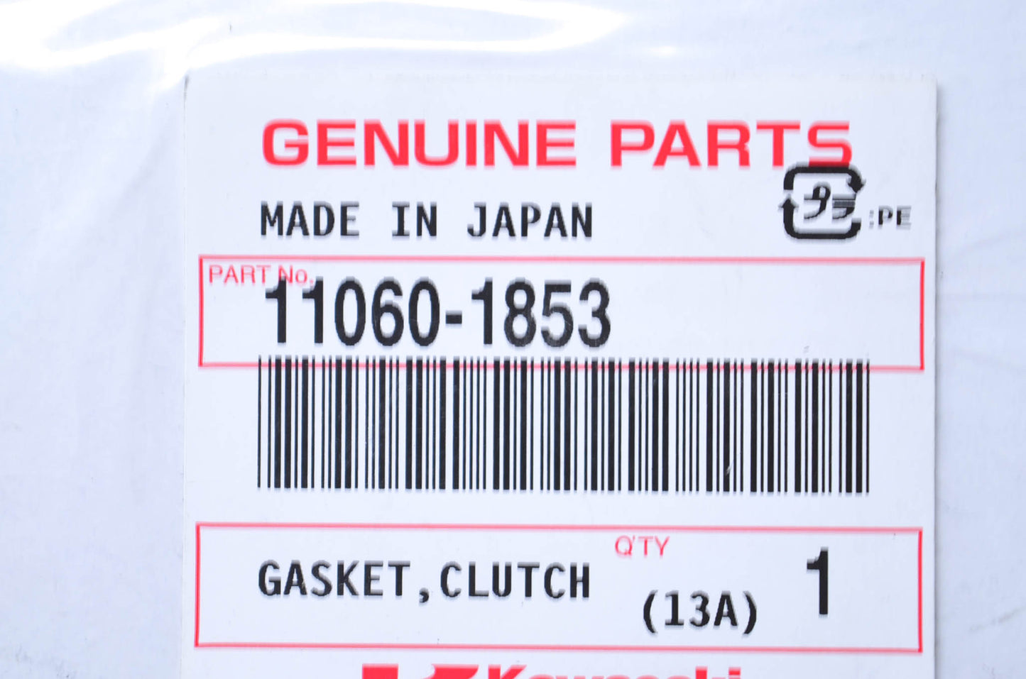 OEM Kawasaki 11060-1853 Clutch Cover Gasket NOS