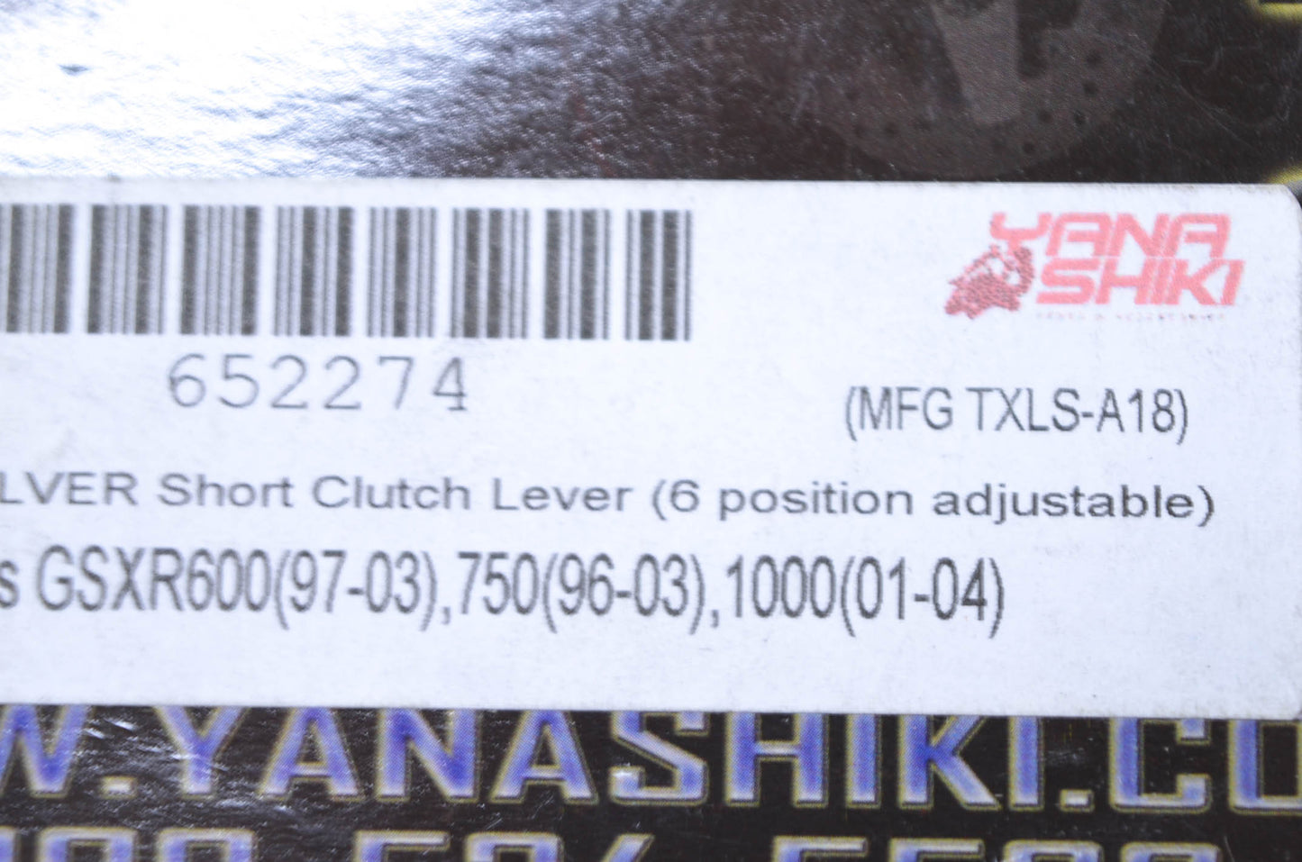 Yana Shiki TXLS-A18, 652274 Suzuki Silver Short 6 Position Adjustable Clutch Lev