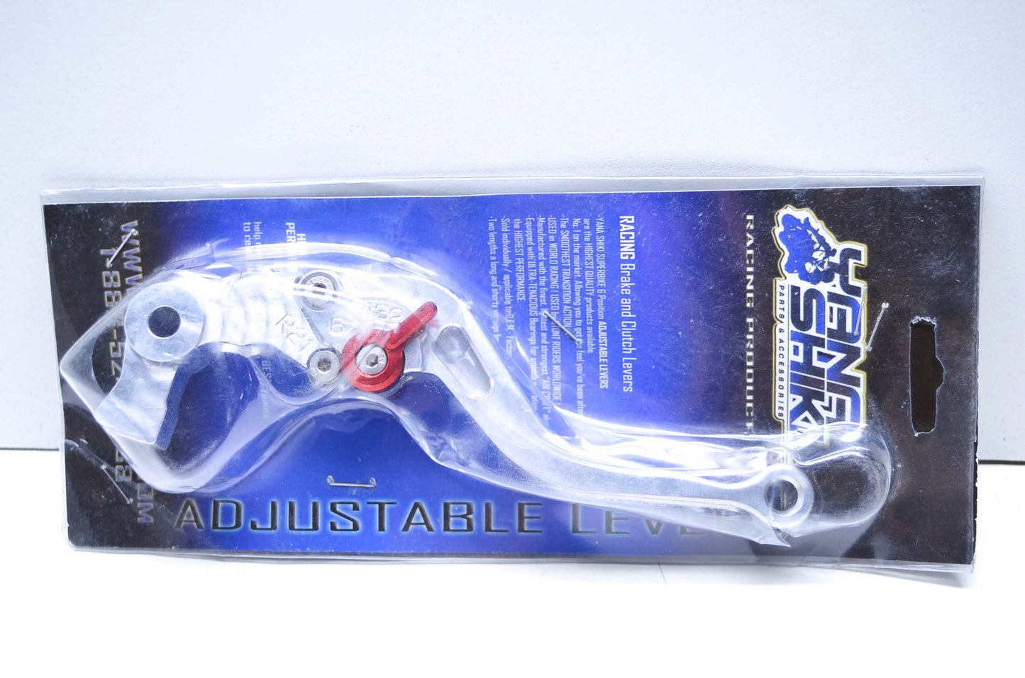Yana Shiki TXRS-A21, 65-2342 Kawasaki Yamaha Silver Short Adjustable Brake Lever