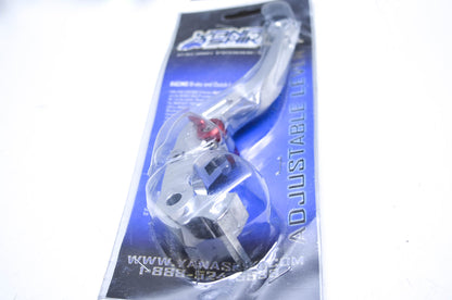 Yana Shiki TXRS-A21, 65-2342 Kawasaki Yamaha Silver Short Adjustable Brake Lever