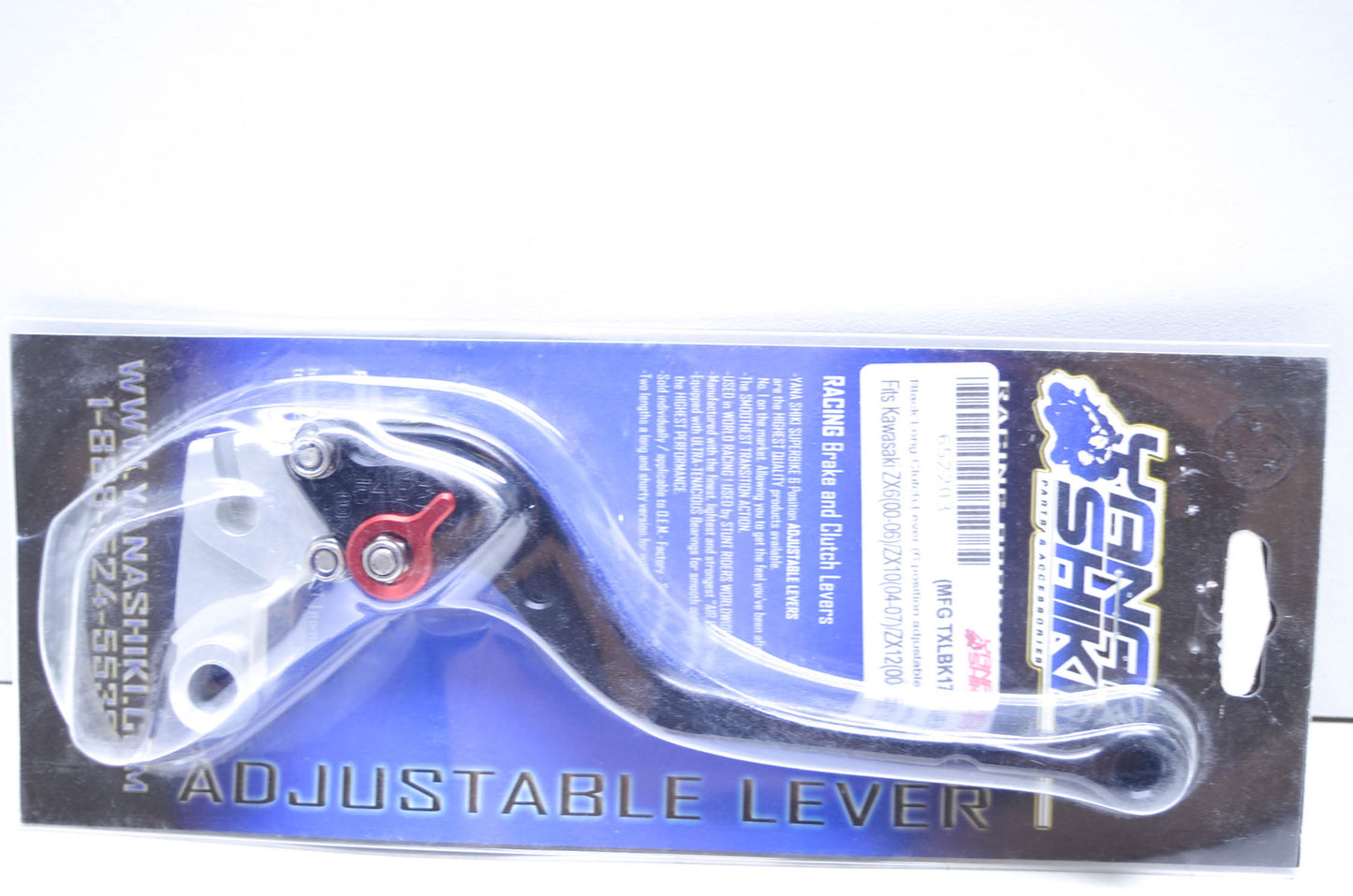 Yana Shiki TXLBK17, 652203 Kawasaki Black Long 6 Position Adjustable Clutch Leve