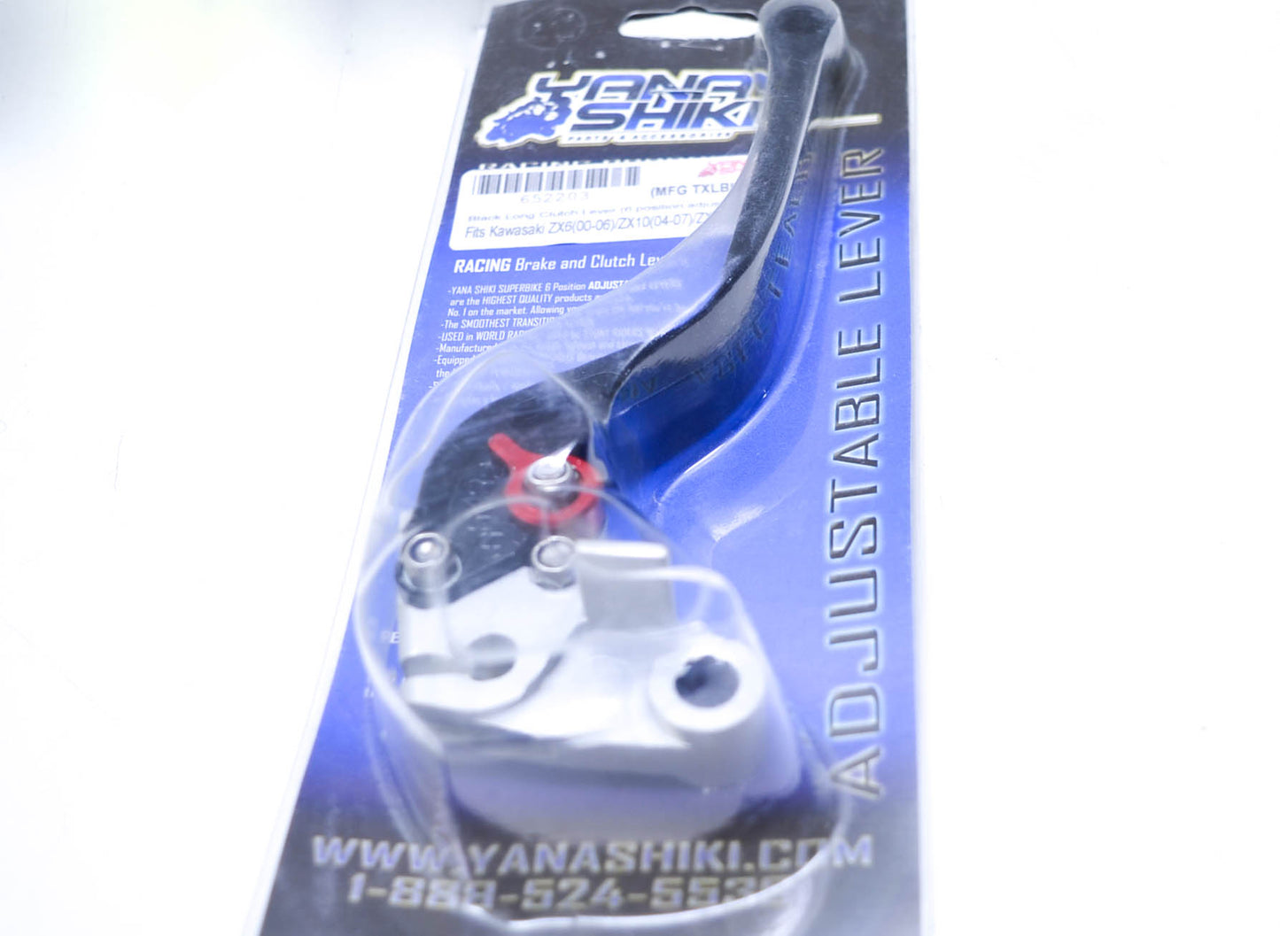 Yana Shiki TXLBK17, 652203 Kawasaki Black Long 6 Position Adjustable Clutch Leve