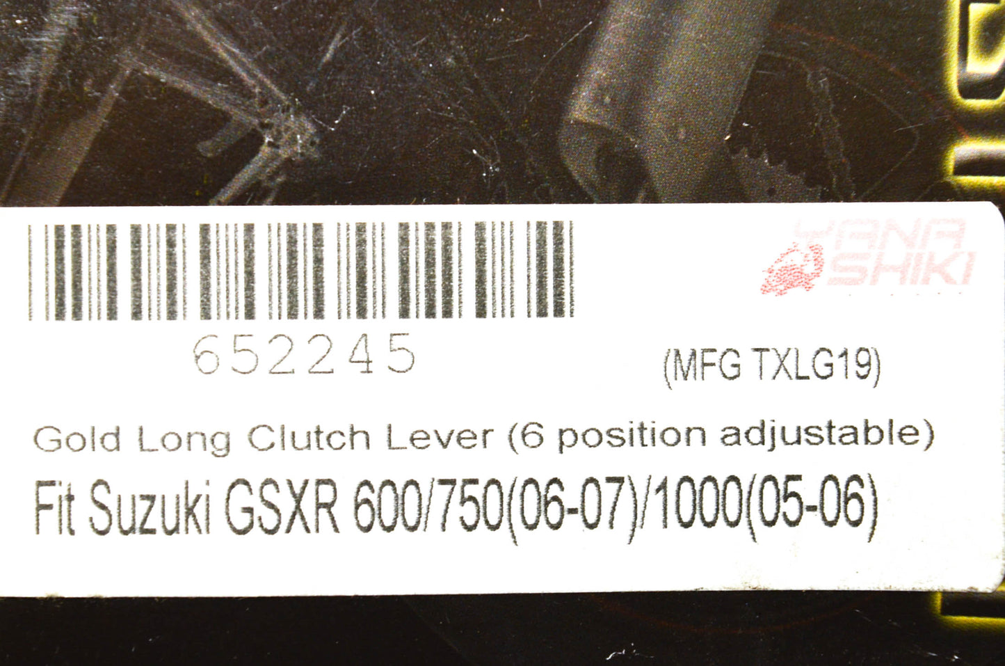 Yana Shiki TXLG19, 652245 Suzuki Gold Long 6 Position Adjustable Clutch Lever NO