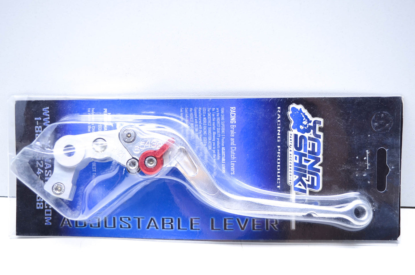 Yana Shiki TXRS21, 652334 Kawasaki Silver Long 6 Position Adjustable Brake Lever