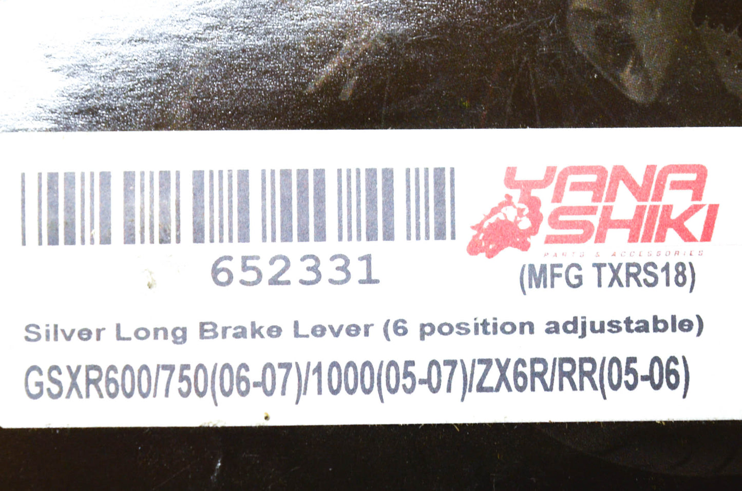 Yana Shiki TXRS18, 652331 Suzuki Kawasaki Silver Long 6 Position Adjustable Brak
