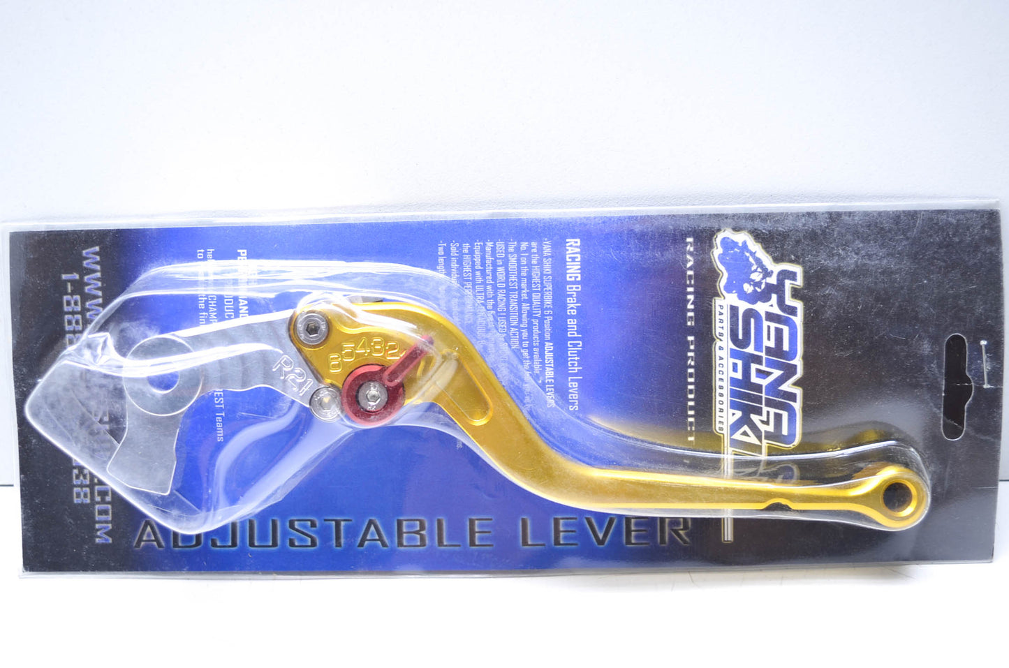 Yana Shiki TXRG21, 652318 Kawasaki Gold Long 6 Position Adjustable Brake Lever N