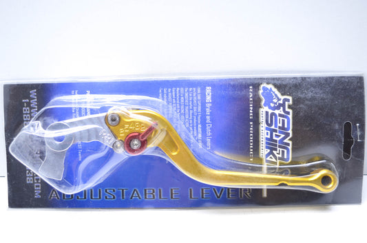 Yana Shiki TXRG21, 652318 Kawasaki Gold Long 6 Position Adjustable Brake Lever N