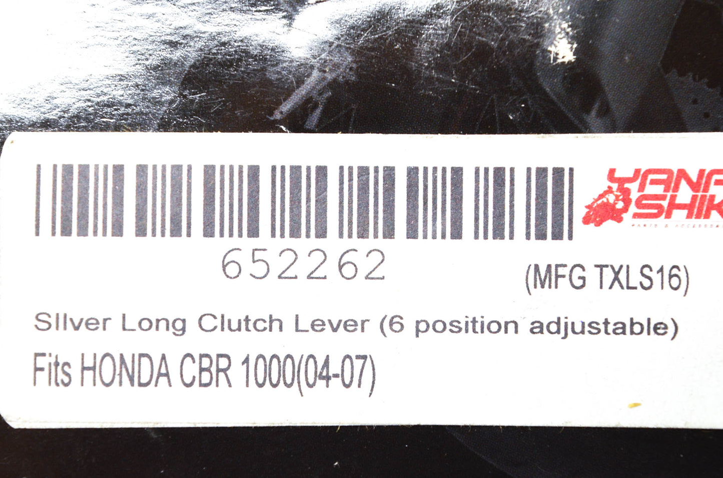 Yana Shiki TXLS16, 652262 Honda Silver Long 6 Position Adjustable Clutch Lever N