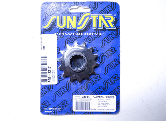 Sunstar 22014 Front Sprocket 14T Kawasaki Suzuki NOS