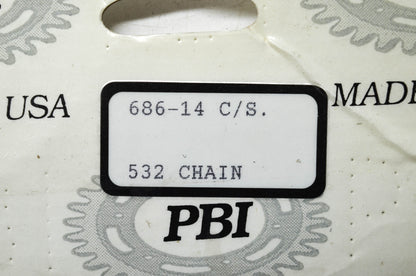 PBI Sprockets 686-14 14T 532 Chain Sprocket NOS