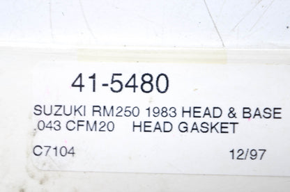 Cometic C7104 1983 Suzuki RM250 Head and Base Gasket Kit NOS
