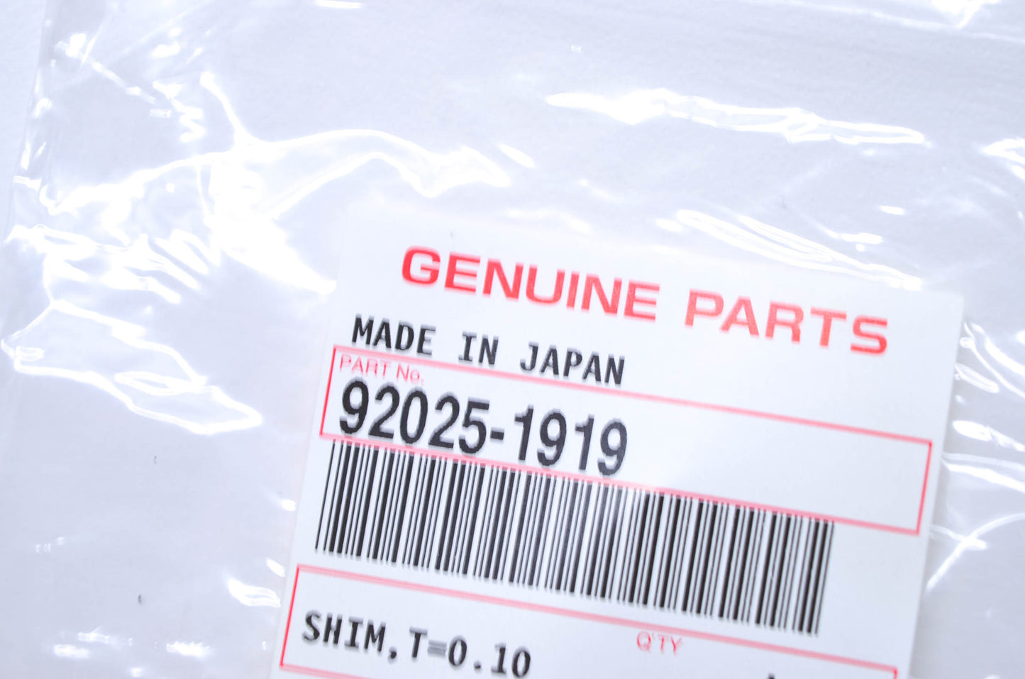 OEM Kawasaki 92025-1919 Shim T=0.10 NOS