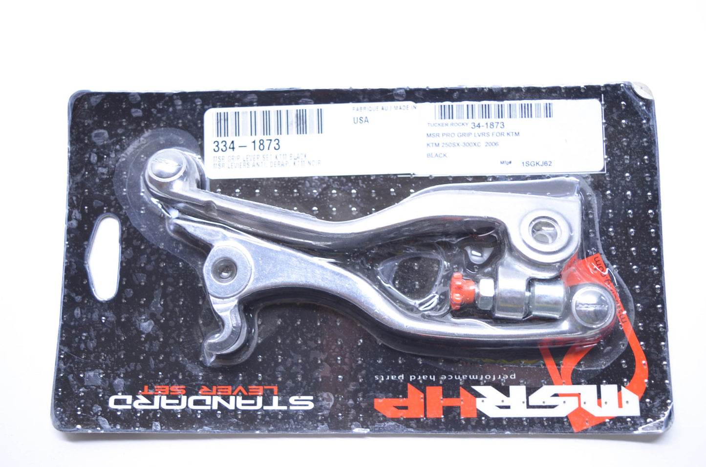 MSR 334-1873, 1SGKJ62 2006 KTM 250 SX-300 XC Standard Grip Lever Kit (Black Grip