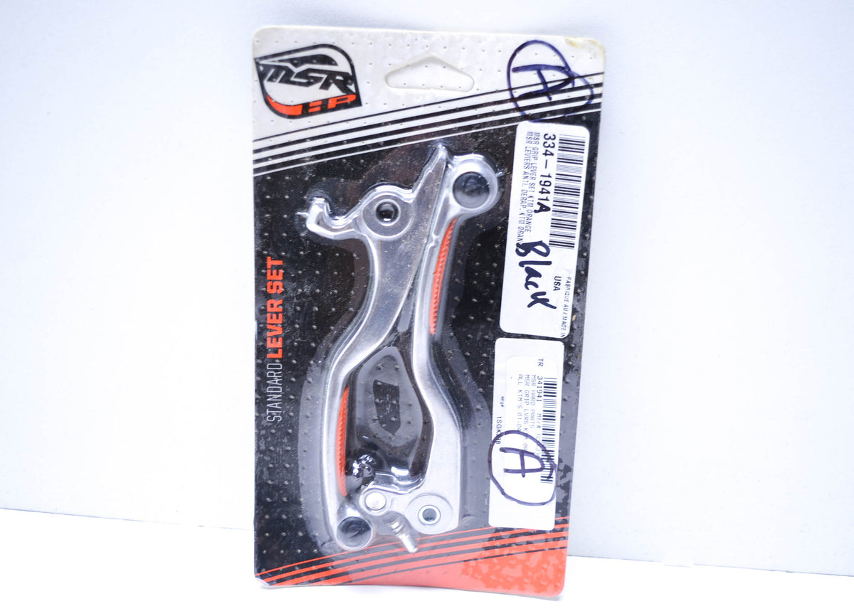 Moose Racing 334-1941A, 1SGKJ38 KTM Standard Grip Lever Kit (Orange/Black Grip)