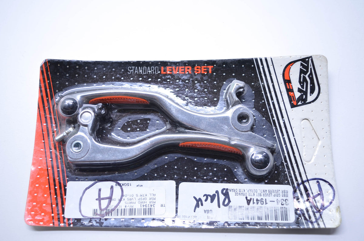 Moose Racing 334-1941A, 1SGKJ38 KTM Standard Grip Lever Kit (Orange/Black Grip)