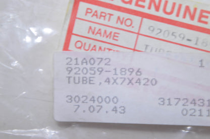 OEM Kawasaki 92059-1896 Tube 4X7X420 NOS