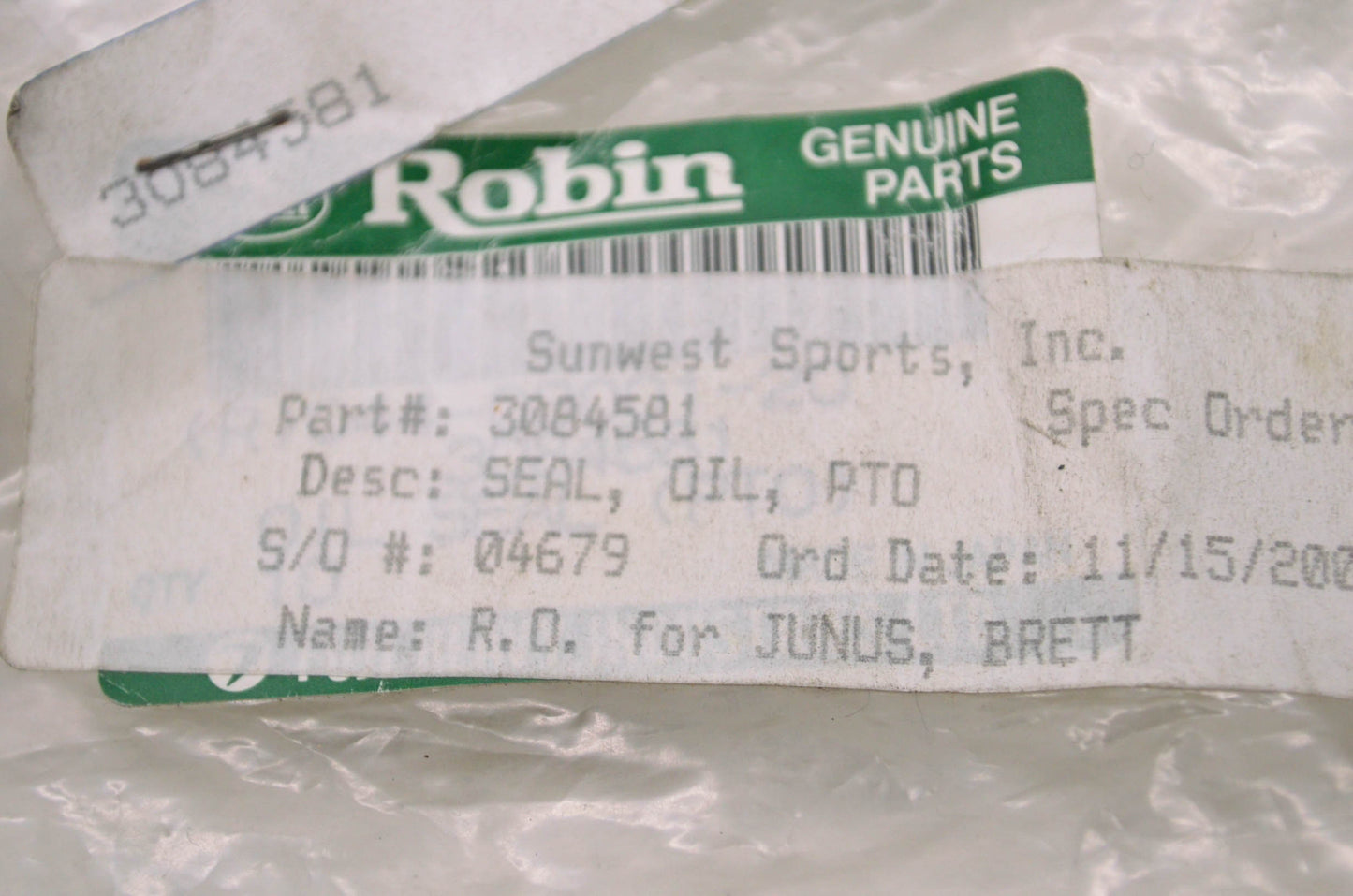 New OEM Polaris Robin Crankcase Oil Seal NOS