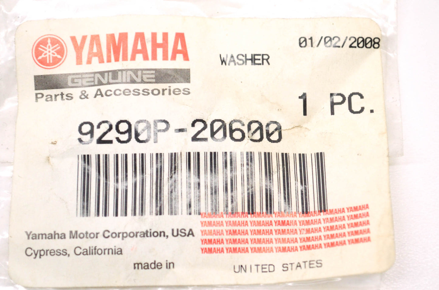 OEM Yamaha 9290P-20600-00 Washer NOS