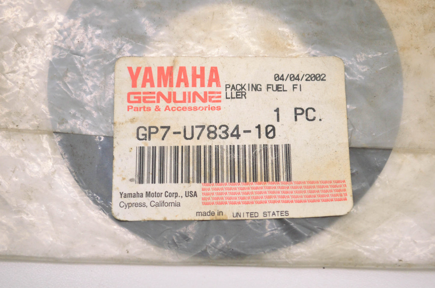 New OEM Yamaha GP7-U7834-10-00 Fuel Filler Packing NOS