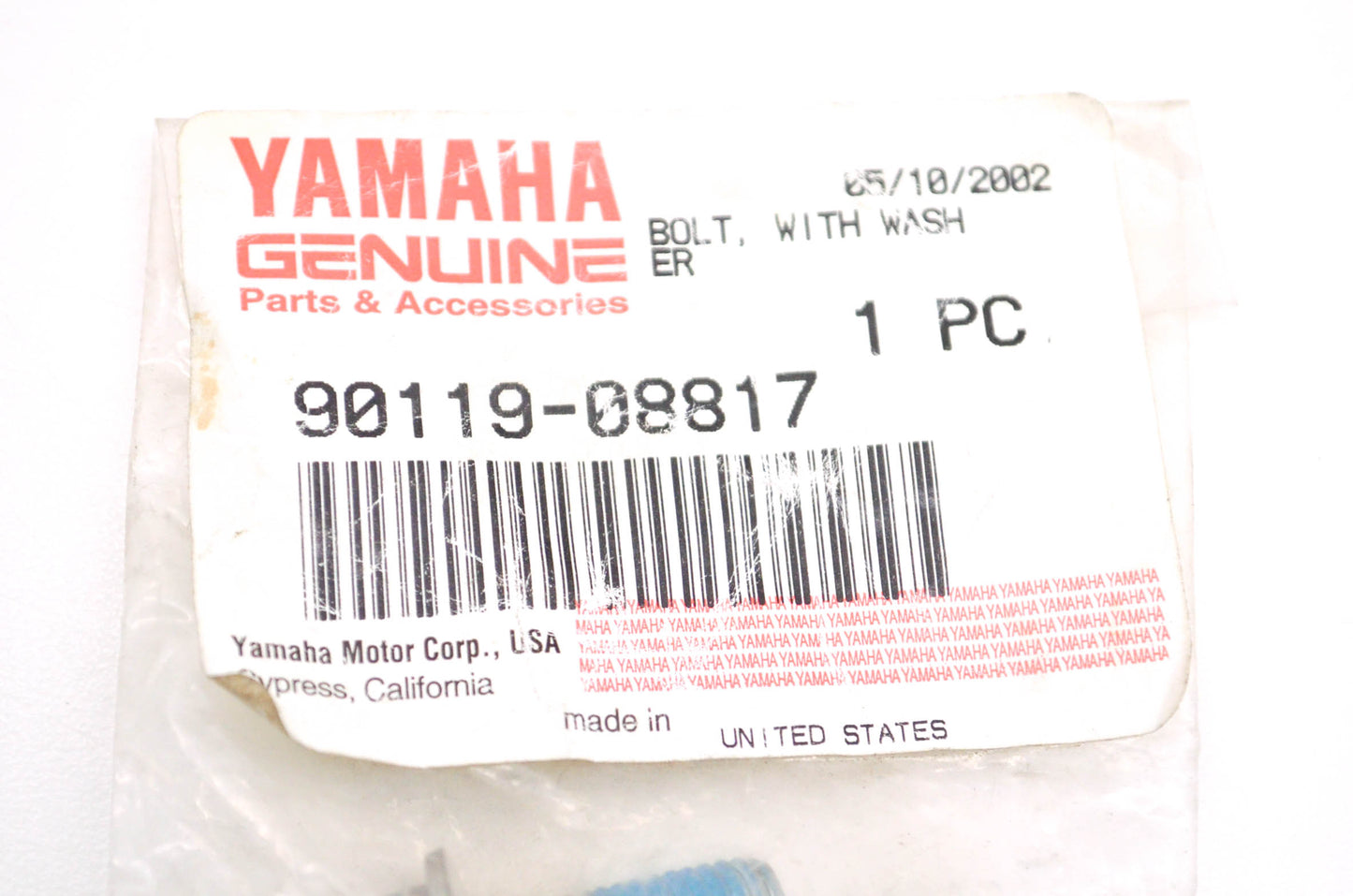 OEM Yamaha 90119-08817-00 Bolt With Washer NOS