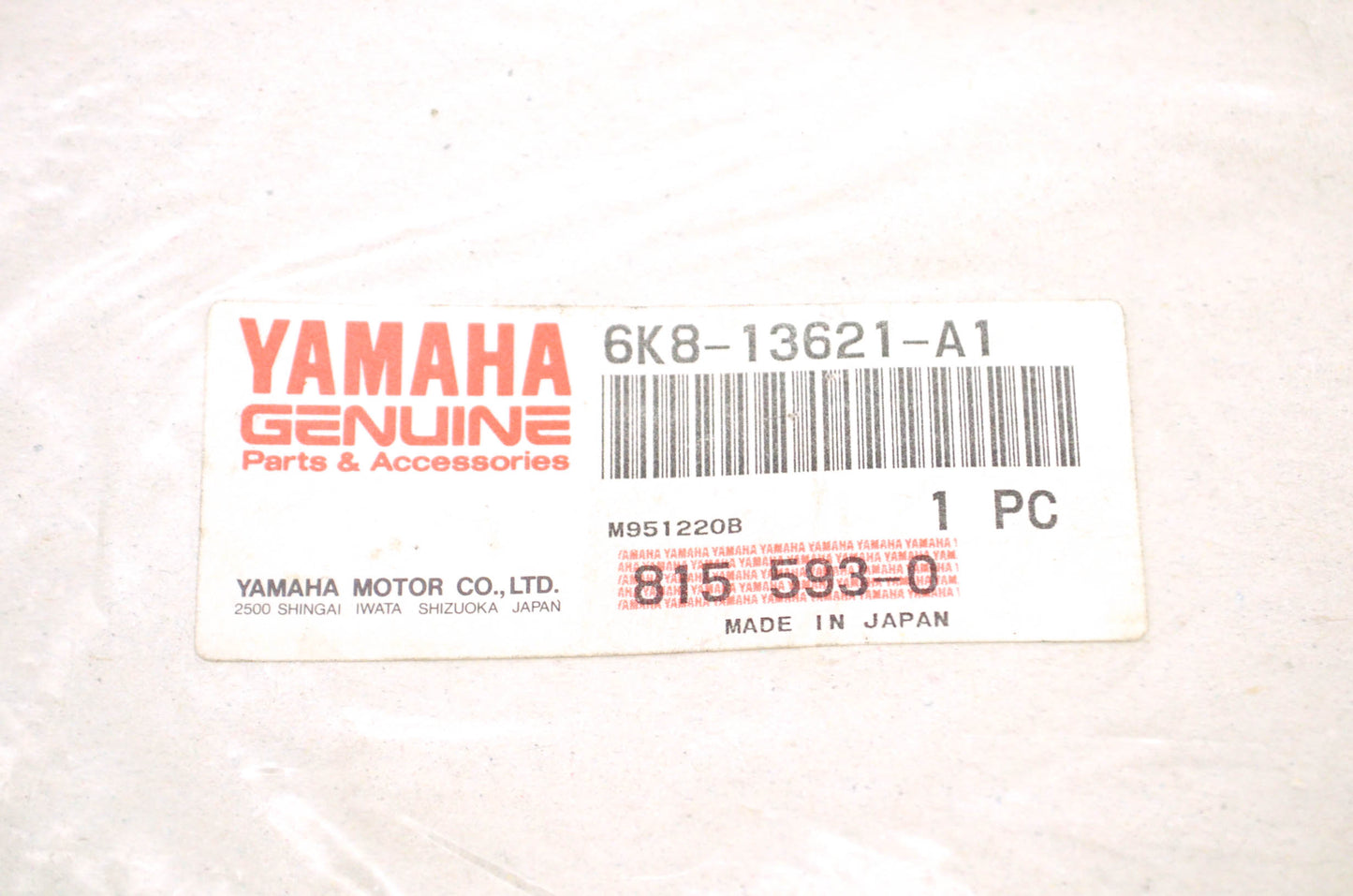 New OEM Yamaha 6K8-13621-A1-00 Valve Seat Gasket NOS