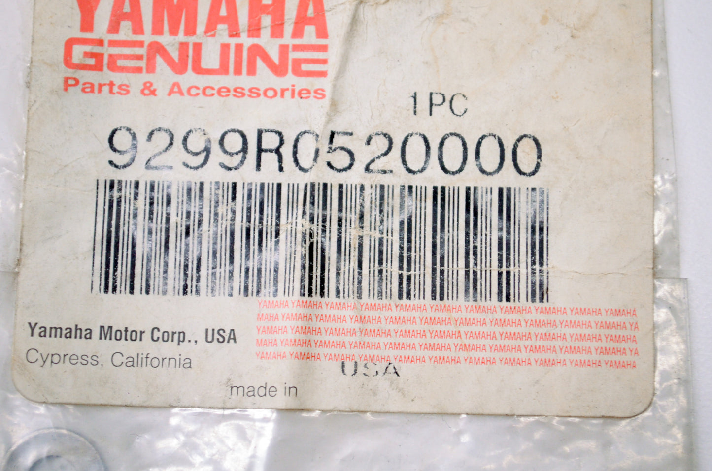 New OEM Yamaha 9299R0520000 Washer NOS