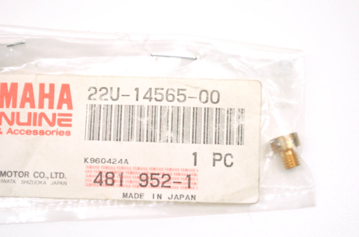 New OEM Yamaha 22U-14565-00-00 Stop Screw NOS