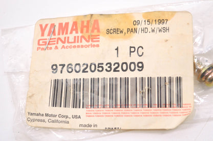 OEM Yamaha 976-02053-20-09, 976020532009 Pan Screw w/ Washer NOS