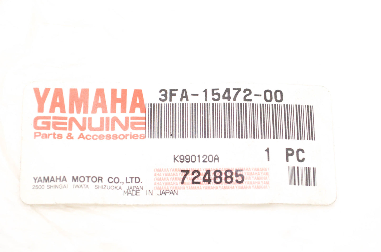 New OEM Yamaha 3FA-15472-00-00 Air Duct Seal NOS