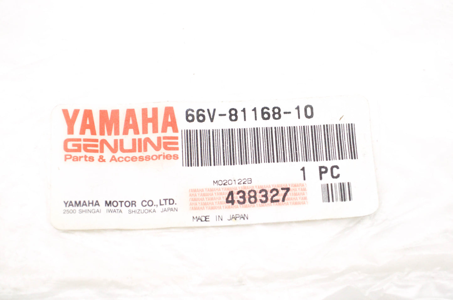 New OEM Yamaha 66V-81168-10-00 O-Ring NOS
