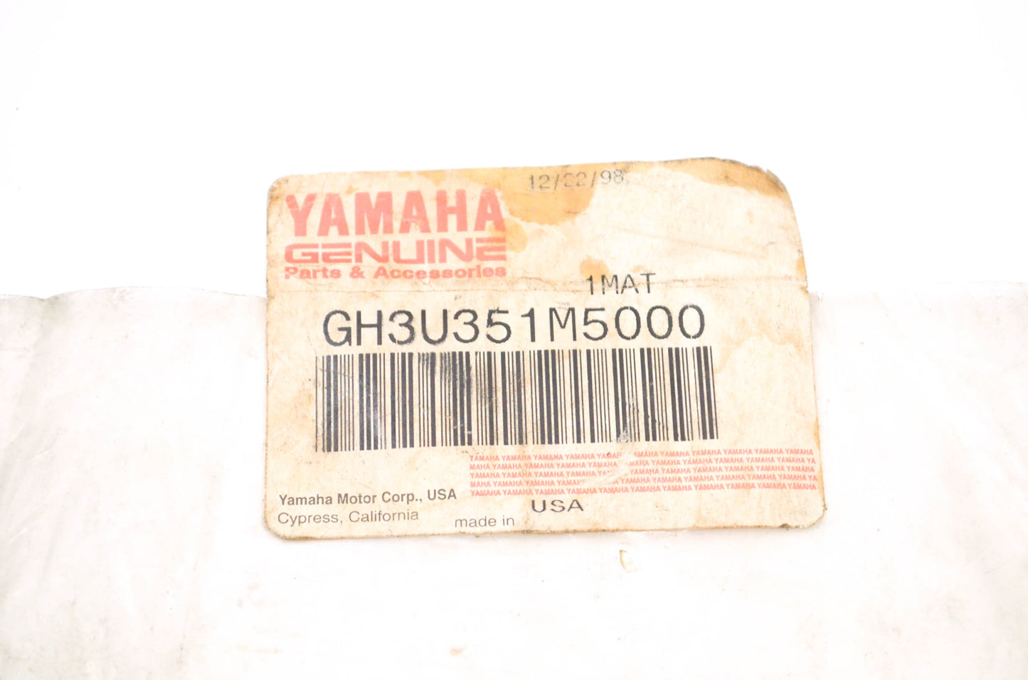 OEM Yamaha GH3-U351M-50-00 Step Mat 4 NOS