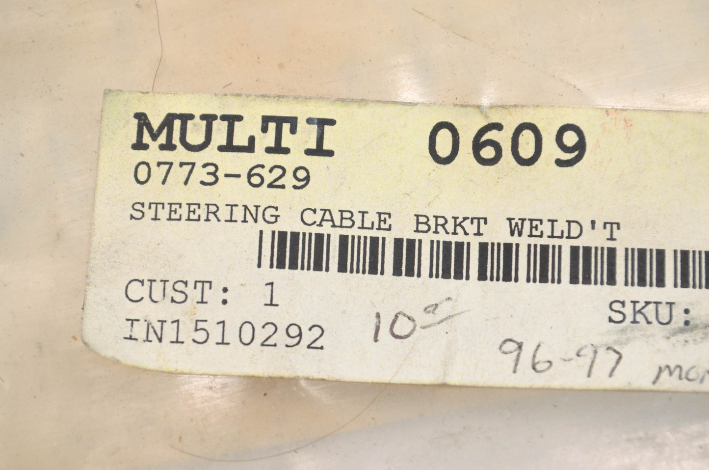 OEM Arctic Cat 0773-629 Steering Cable Bracket NOS