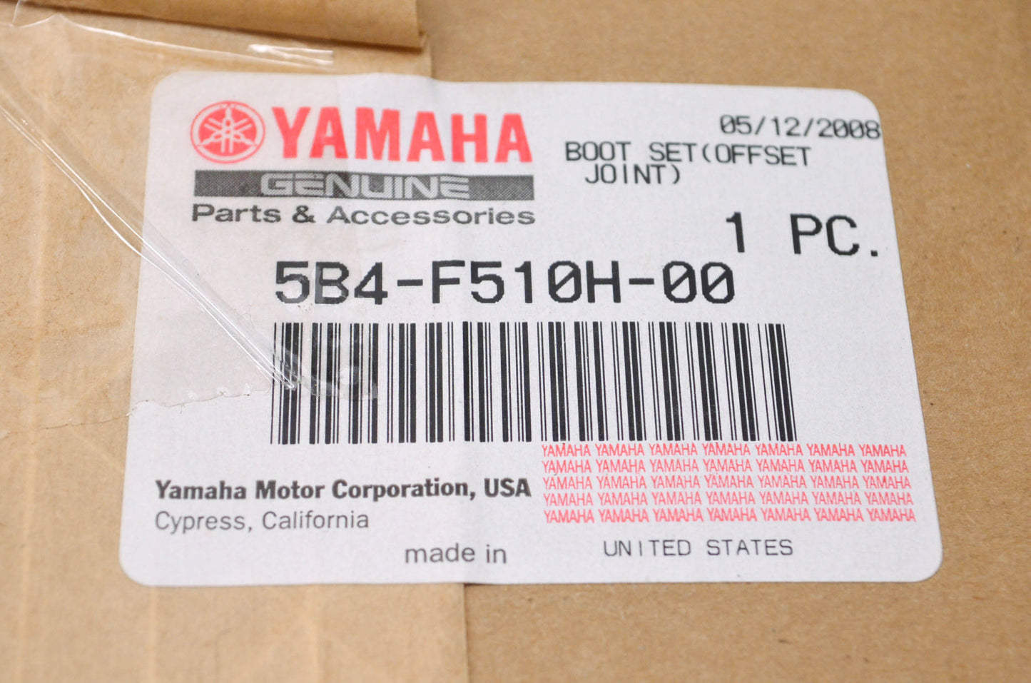 OEM Yamaha 5B4-F510H-00-00 Offset Joint Boot Set NOS