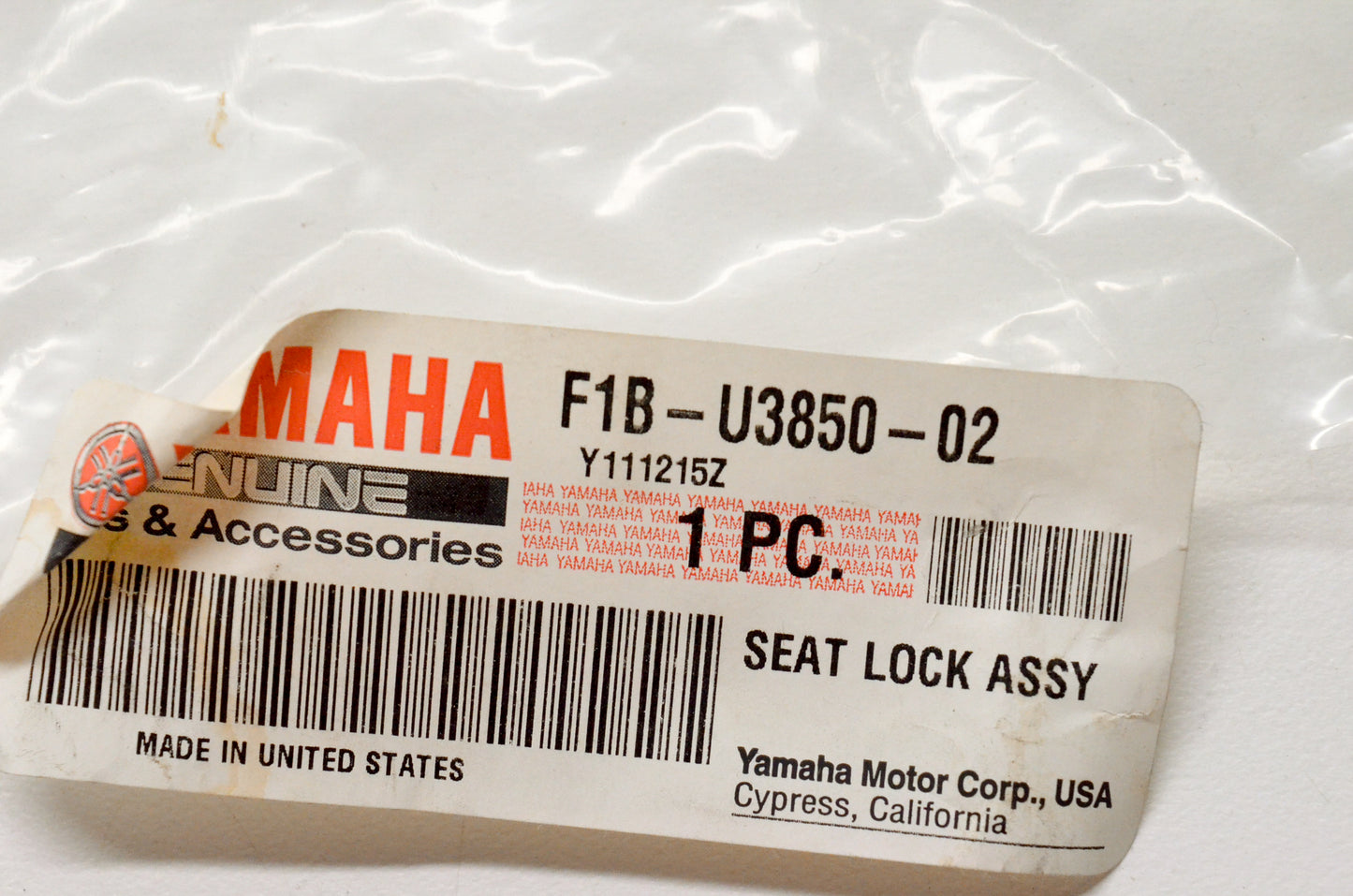 OEM Yamaha F1B-U3850-02-00 Seat Lock Assembly