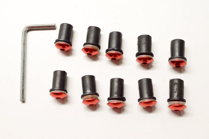 Lightning Performance LP-10RD Bolt & Well Nut Kit Red