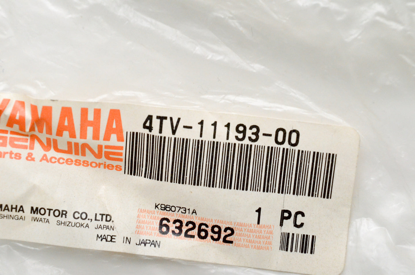OEM Yamaha 4TV-11193-00-00 Head Cover Gasket 1 NOS