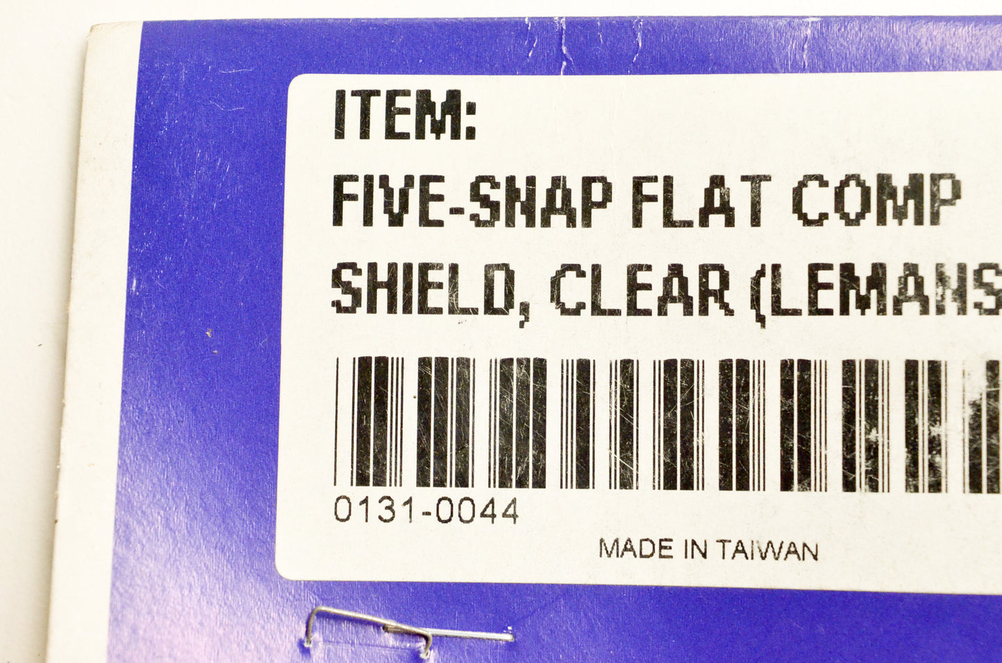 Parts Unlimited 0131-0044 Clear Five-Snap Flat Shield