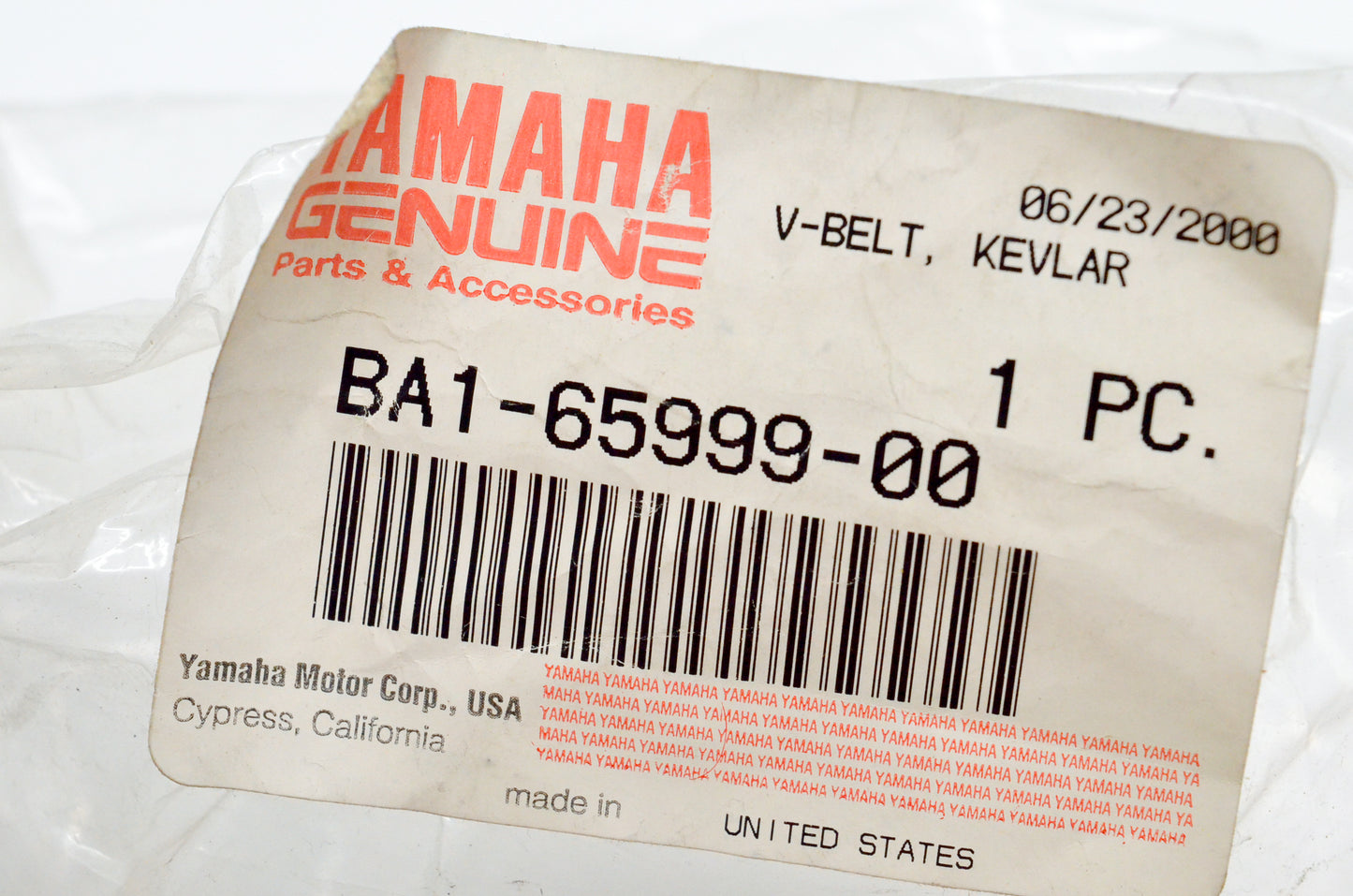 OEM Yamaha BA1-65999-00-00 V-Belt NOS