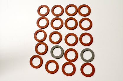 7/8 ID 1-5/16 OD 3/32 Thick Fiber Gasket Washer Qty 17 NOS