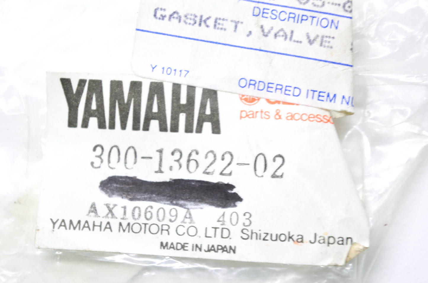 OEM Yamaha 300-13622-02-00 Valve Seat Gasket NOS