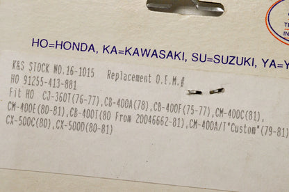 K&S 16-1015 33mm x 46mm x 11mm Fork Seal Kit