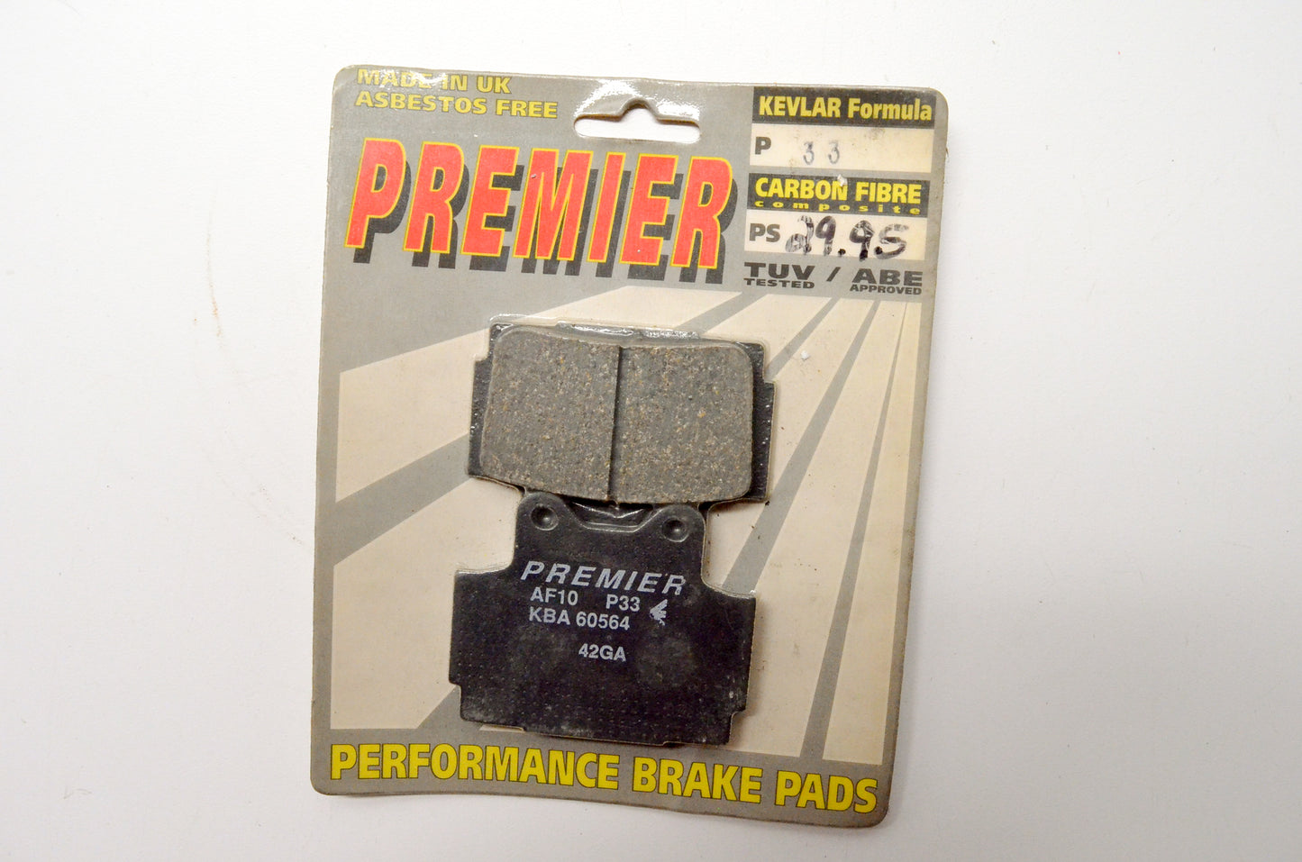Premier P33, KBA 60564 Rear Brake Pad Kit NOS
