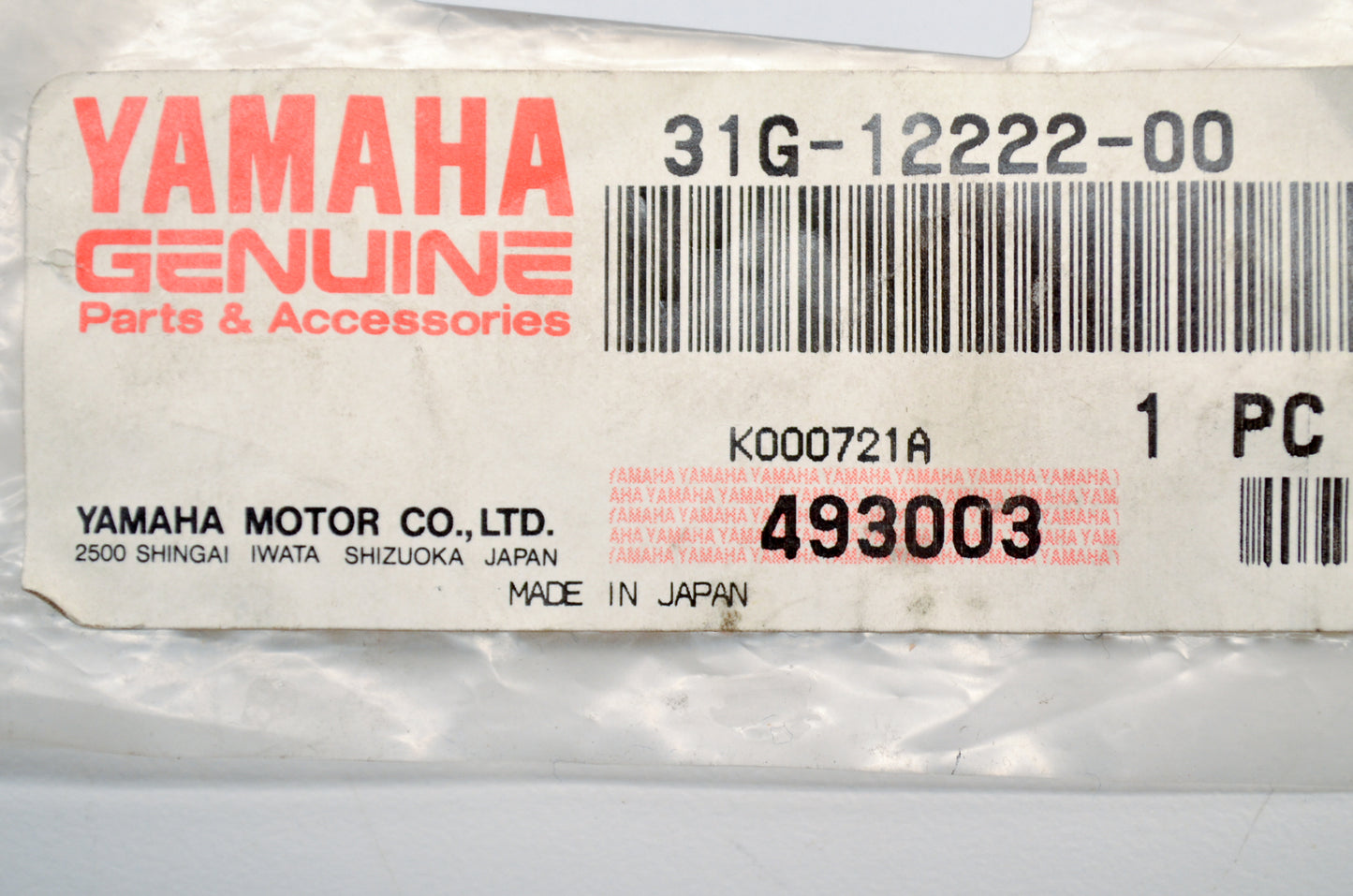 OEM Yamaha 31G-12222-00-00 Plug