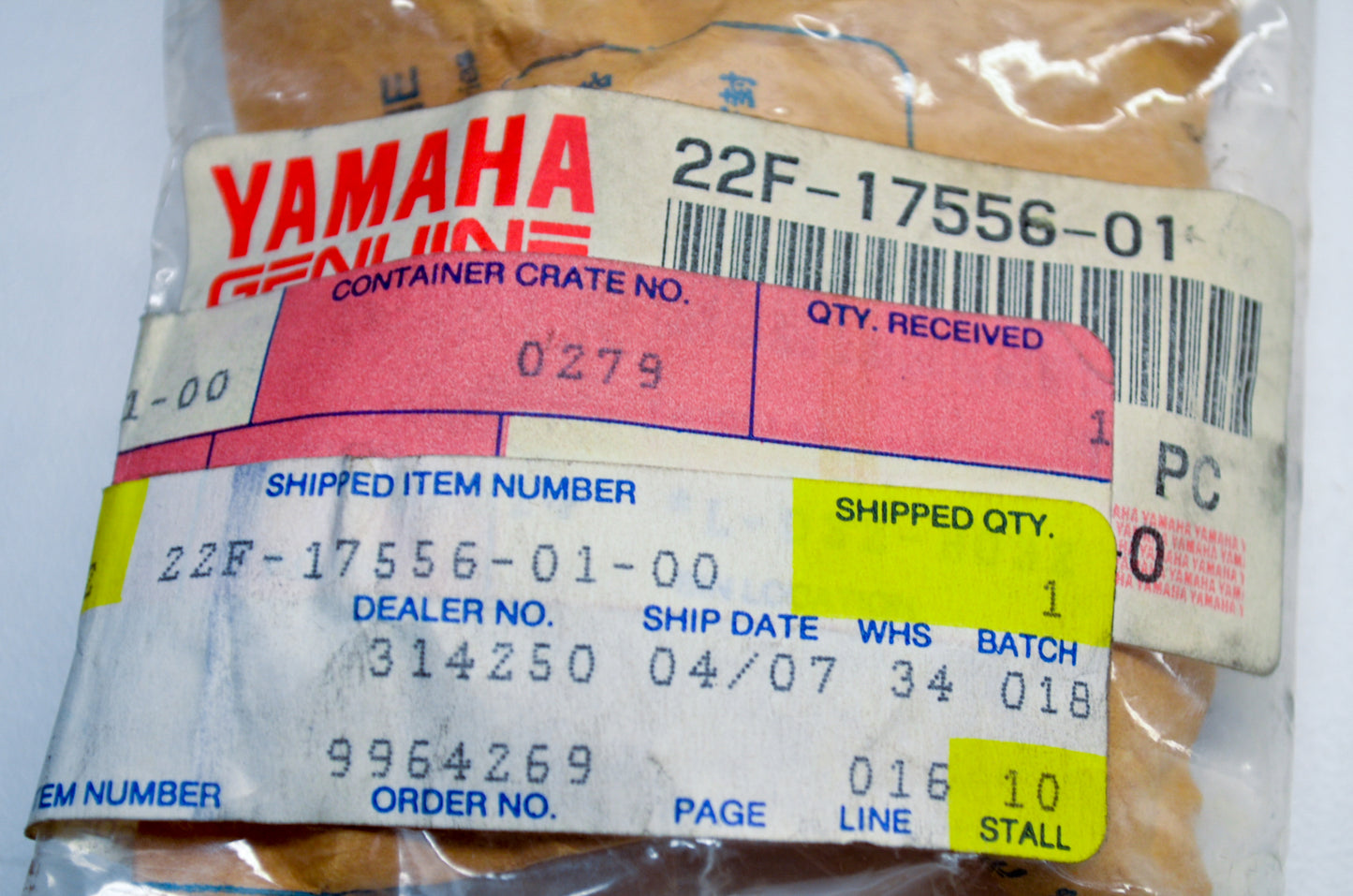OEM Yamaha 22F-17556-01-00 Yoke Joint NOS