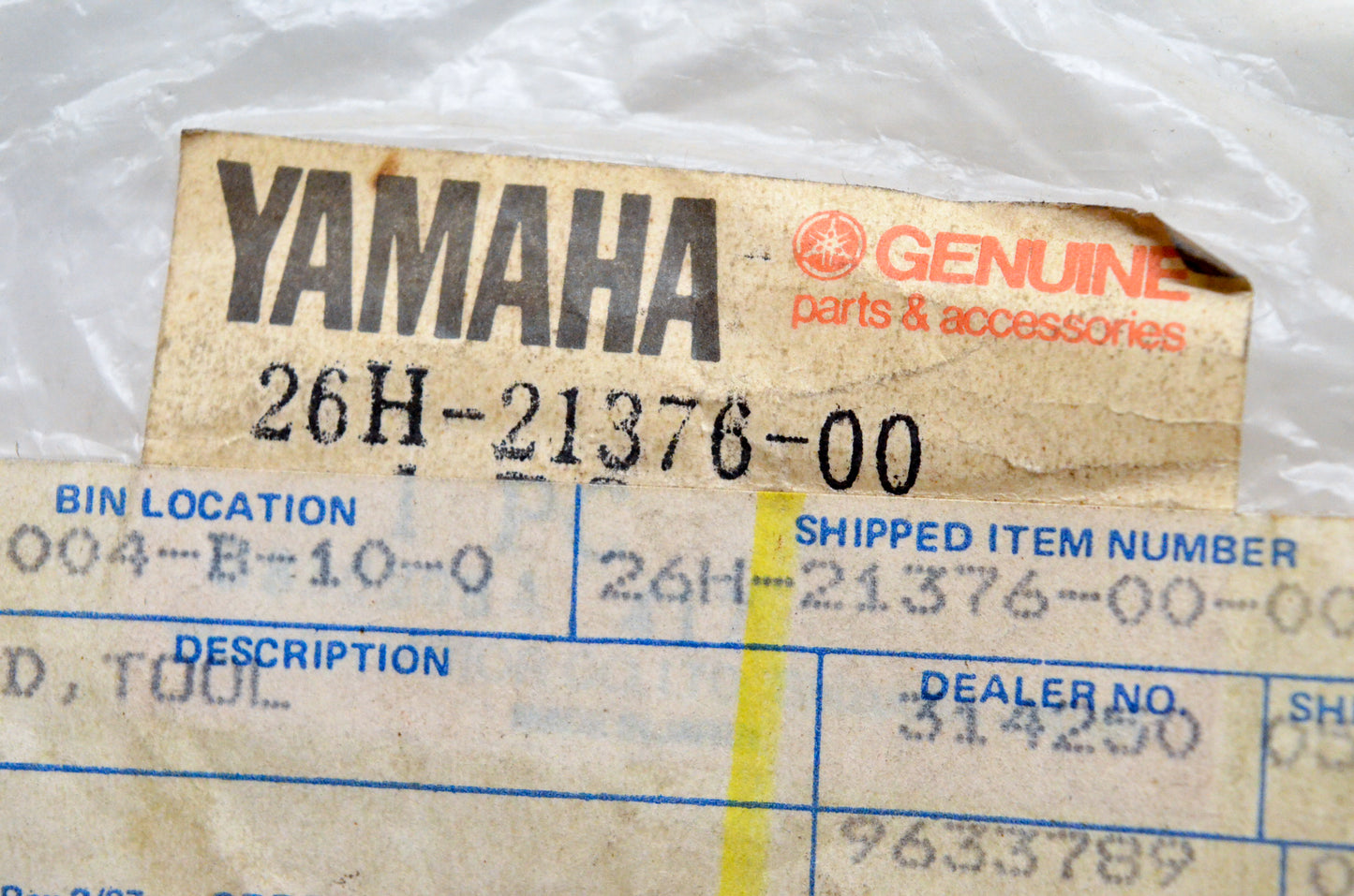 OEM Yamaha 26H-21376-00-00 Tool Band NOS