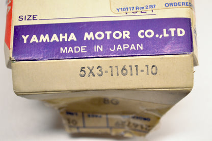 OEM Yamaha 5X3-11611-10-00 Piston Ring 1st Set NOS