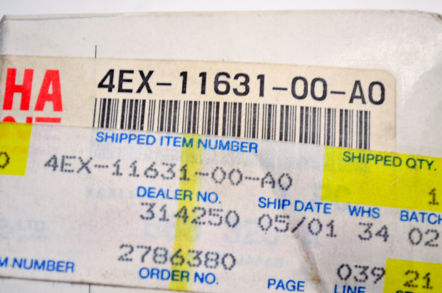 OEM Yamaha 4EX-11631-00-A0 Piston STD NOS