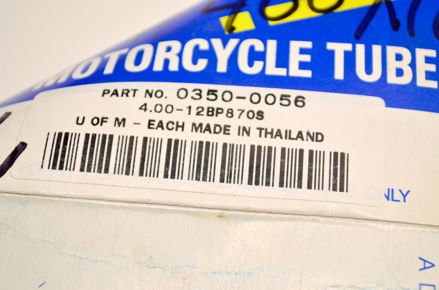 IRC 0350-0056 Motorcycle Tire Tube 4.00-12BP870S NOS