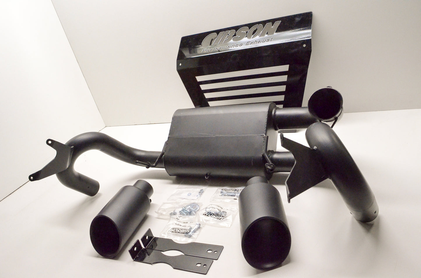 Gibson 98015 Gibson Black Ceramic UTV Dual Exhaust System NOS